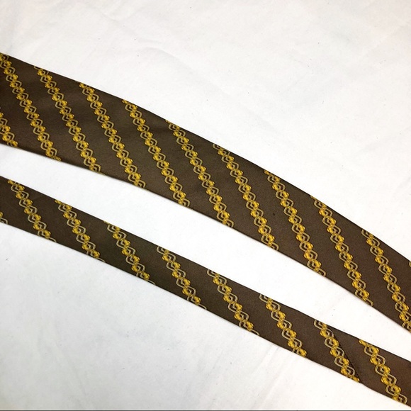 Tan Cream Hermès Paris Silk Vintage Men’s Tie - Picture 10 of 11